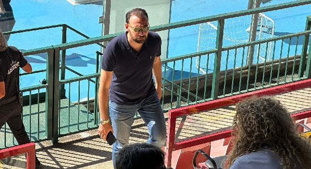 Napoli-Casertana, Manna segue l'allenamento dalla tribuna | FOTO