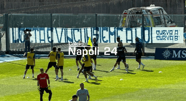 Ultras Napoli a Castel di Sangro, esposto uno striscione congiunto di Curva A e Curva B | FOTO