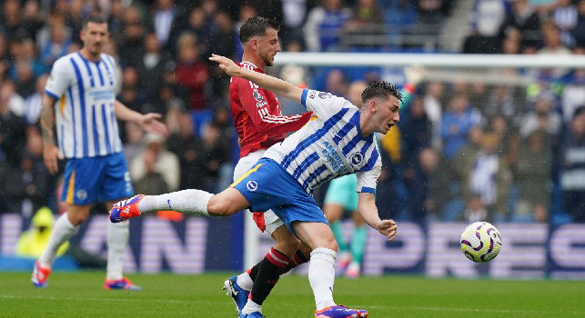 Brighton-Manchester United 2-1: McTominay entra nel finale, 90 minuti per Gilmour