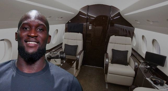 Lukaku in volo verso l'Italia: ecco il jet privato di Big Rom | FOTO