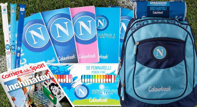 Zaini e cose per la scuola del Napoli calcio