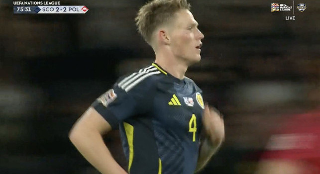 Scozia-Polonia 2-2, dopo Gilmour segna anche McTominay! Zampata vincente nell'area piccola | VIDEO