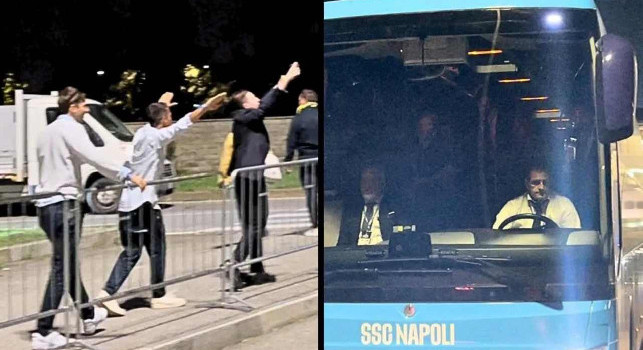 Il pullman SSC Napoli lascia Torino, sentite cosa gli urlano i tifosi | VIDEO