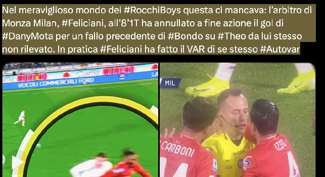 Polemiche Monza-Milan, Pistocchi: Nel meraviglioso mondo dei Rocchi Boys questa ci mancava