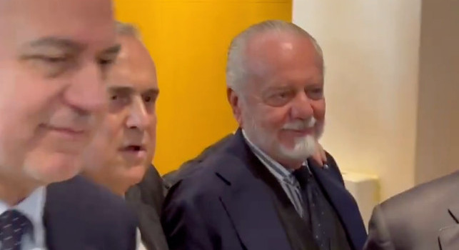 FIGC modifica lo statuto, la reazione di De Laurentiis e Lotito all'uscita | VIDEO