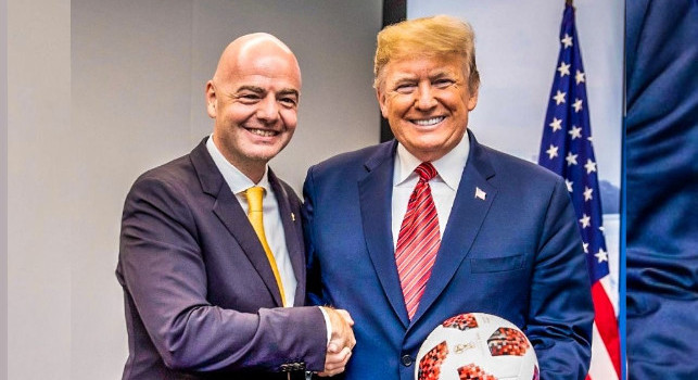 FIFA, anche Infantino si congratula con Trump: Due Mondiali negli USA, il calcio unisce il mondo