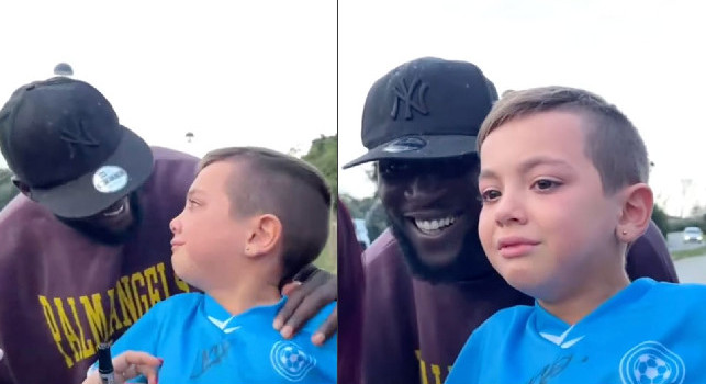 Lukaku emozionato, bimbo si commuove facendo una foto con lui: guardate come reagisce | VIDEO CN24