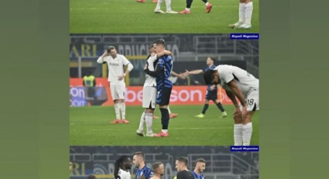 Lobotka-Zielinski l'abbraccio al termine di Inter-Napoli, lo condividono sui social | FOTO