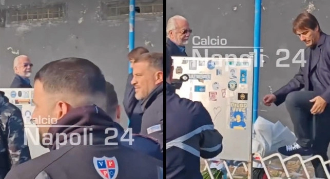 De Laurentiis al murale di Maradona a San Giovanni: sentite cosa gli urla un tifoso | VIDEO