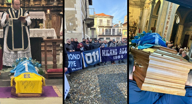 Lutto per i tifosi del Napoli, cori e Napul'è al funerale di Carmine Number One | VIDEO