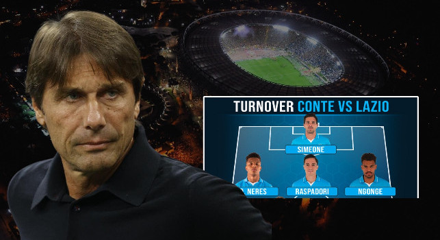 Lazio-Napoli, turnover e rivoluzione di Conte? Ecco come cambierebbe l'undici titolare | GRAFICO CN24