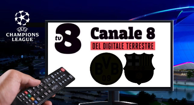 Champions League in chiaro: definitivo il big match trasmesso in diretta su TV8