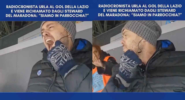 Stadio Maradona, telecronista laziale rimproverato dopo il gol!