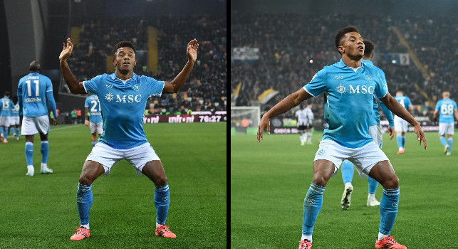 Esultanza David Neres in Udinese-Napoli: l'avete notata? Simula quest'animale! | FOTO