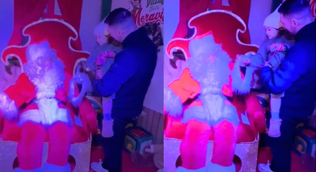 Politano, giornata relax con la piccola Giselle: papà e figlia da Babbo Natale! | VIDEO