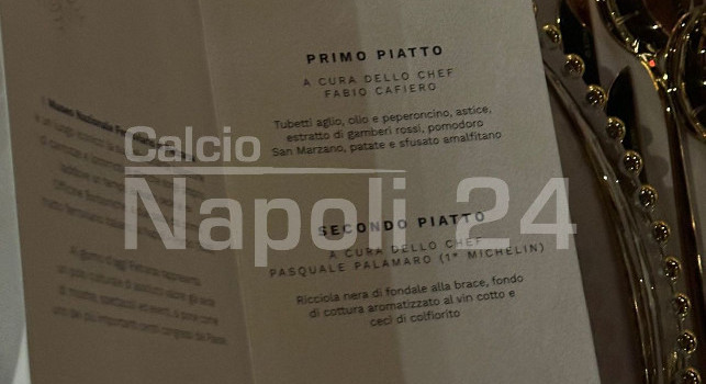 Party Natale SSC Napoli, ecco il menu della cena per i 600 invitati | FOTO CN24