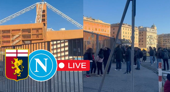 Genoa-Napoli LIVE: guardate la situazione fuori lo stadio a 3 ore dal match | VIDEO