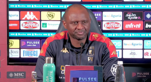 Genoa, Vieira in conferenza: Meritavamo il pareggio! Il primo tempo non abbiamo giocato come volevamo, ma la qualità del Napoli ci ha messi in difficoltà: loro hanno 5-7 giocatori altissimi...