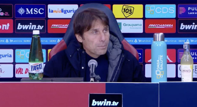 Conte in conferenza: Abbiamo voluto soffrire, ci siamo messi la partita in salita! Non sono contento del secondo tempo, i primi 45\' i migliori da quando sono a Napoli