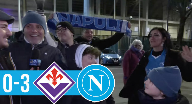 Fiorentina-Napoli 0-3, la reazione dei napoletani in trasferta nel post partita | VIDEO CN24