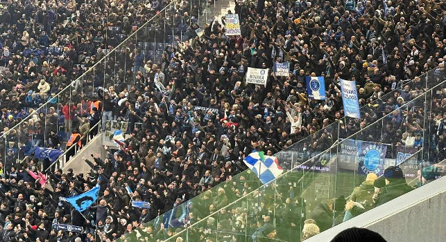 Atalanta-Napoli, gli azzurri non saranno soli: gremito il settore ospiti del Gewiss | FOTO