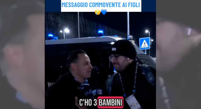 Papà napoletano si emoziona dopo Atalanta-Napoli, saluto commovente ai figli | VIDEO