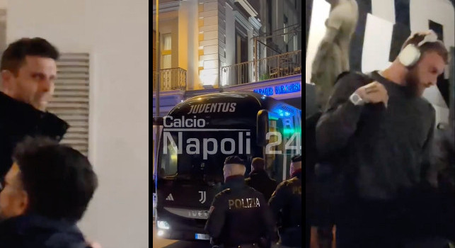 La Juventus è arrivata a Napoli! Pullman accolto dal gelo totale dei tifosi presenti | VIDEO CN24