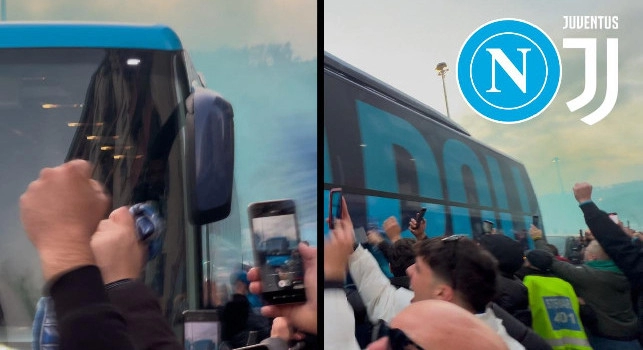 Napoli-Juve, accoglienza da brividi per il pullman azzurro al Maradona | VIDEO CN24