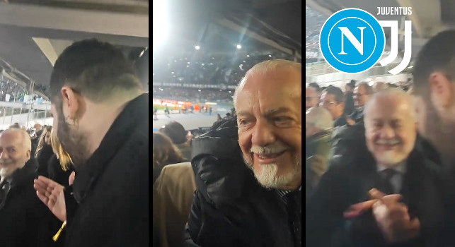 Napoli-Juventus 2-1: spunta l'esultanza di De Laurentiis in tribuna! | VIDEO