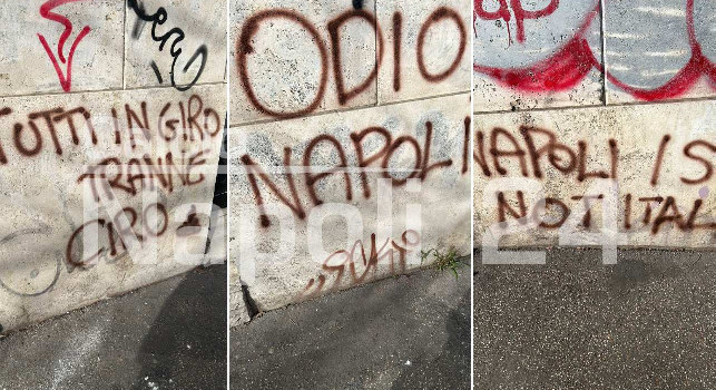 Scritte contro Napoli