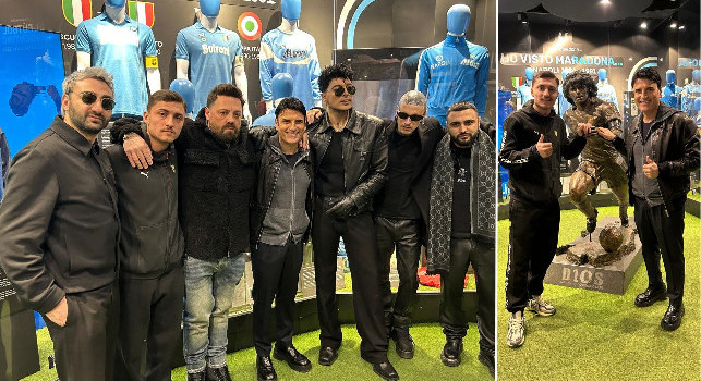 The Kolors e Sal Da Vinci in visita al Museo Maradona quest'oggi | FOTO