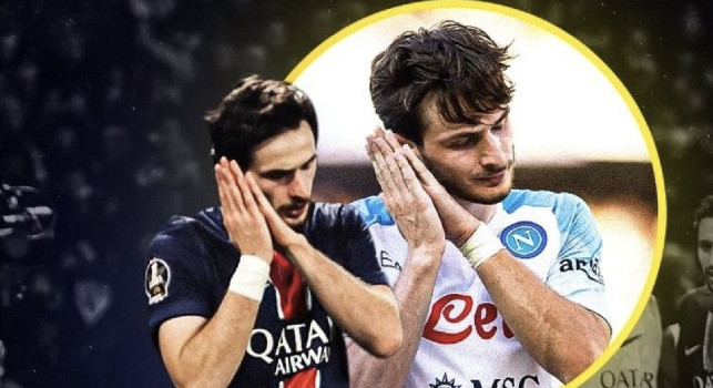 Primo gol al PSG, Kvaratskhelia ripete la stessa esultanza della prima rete col Napoli | FOTO