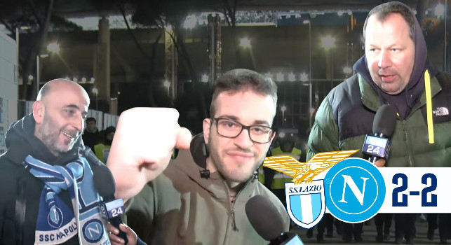 Lazio-Napoli 2-2, guardate la reazione dei tifosi napoletani all'Olimpico | VIDEO