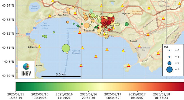 Campi Flegrei, 556 scosse di terremoto in pochi giorni! La rilevazione preliminare dell'INGV