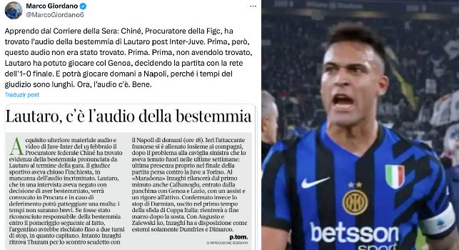 Giordano incredulo: Assurdo Lautaro, avete letto cosa svela il Corriere della Sera? | FOTO