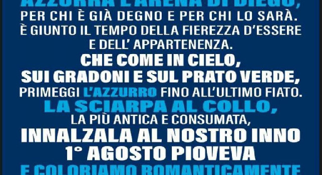 Napoli-Inter, iniziativa Curva A a B! Facciamolo tutti al Maradona, spunta il volantino | FOTO