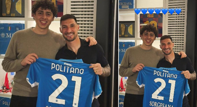 Incontro speciale per Politano: dona la sua maglia in regalo | FOTO