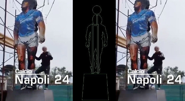 “D10S”, la nuova statua di Diego in arrivo a Largo Maradona: curiosità e data di installazione | VIDEO CN24