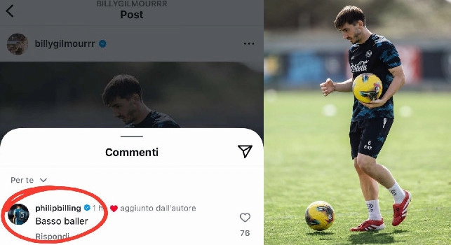 Ironia Billing, il danese scherza e d&agrave; un soprannome a Gilmour | FOTO