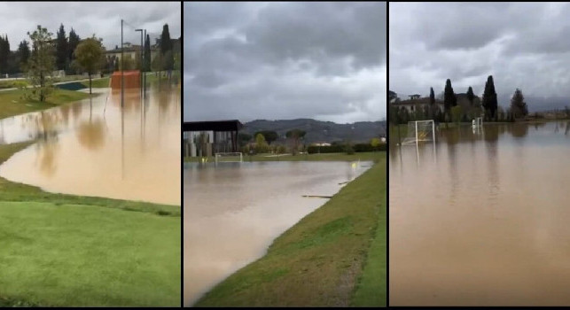 Emergenza maltempo Toscana: allagati anche i campi del Viola Park della Fiorentina | FOTO