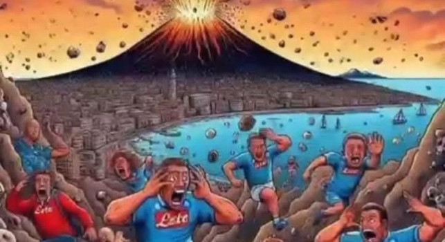 Sui social spopola la vignetta anti-Napoli creata con l'intelligenza artificiale | FOTO