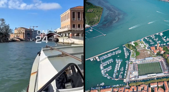 Venezia-Napoli, guardate come si arriva allo stadio Penzo... in battello! | VIDEO CN24