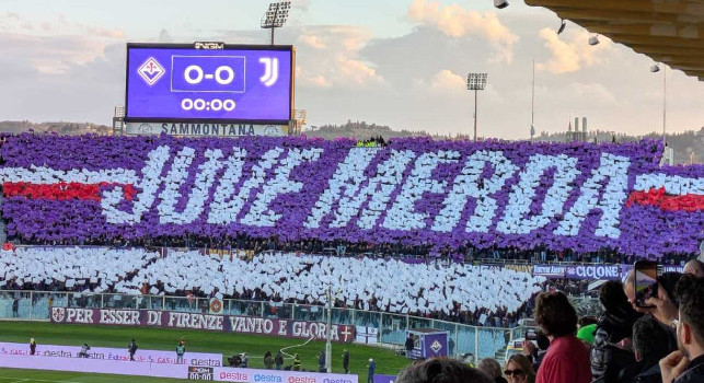 Fiorentina-Juve, la coreografia in Curva Fiesole diventa subito virale | FOTO