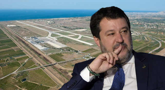 Salvini: Aeroporti, c'è spazio per lo scalo a Grazzanise, lì vicino il Napoli vuole il nuovo centro sportivo