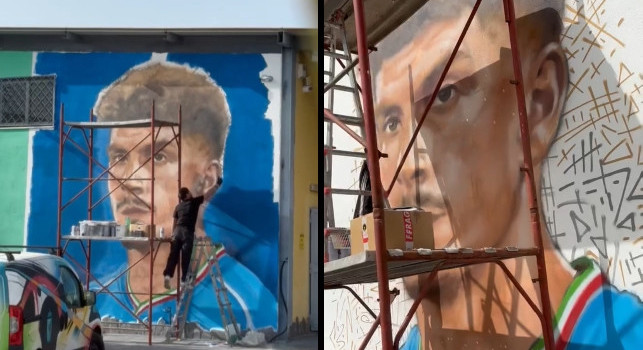 Napoli, in città spunta il murale dedicato a capitan Di Lorenzo! | VIDEO