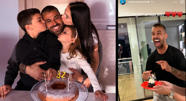 Spinazzola compie 32 anni: la festa a Napoli con Politano, i dolci auguri della moglie | FOTO