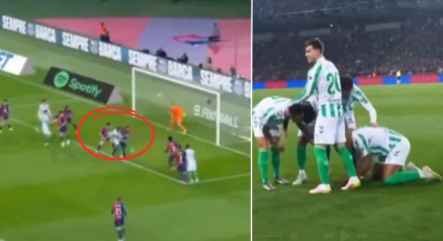 Sorpresa al Camp Nou, Natan segna l'1-1 in Barcellona-Betis! | VIDEO