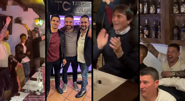 Cena SSC Napoli, che entusiasmo tra giocatori e staff: Lukaku show, Spinazzola e Politano scatenati | VIDEO
