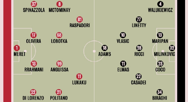 Napoli Torino probabili formazioni