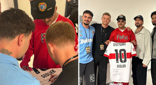 Mittelstadt accostato al Napoli, spunta lo scatto con Geolier con tanto di maglia | FOTO
